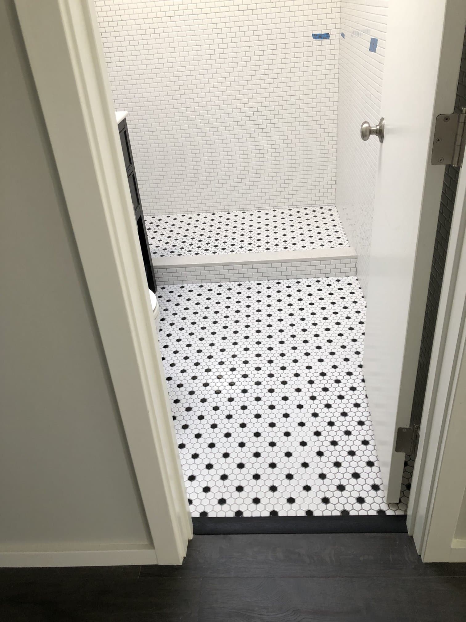 Subway Tile Walk-In Bath detail