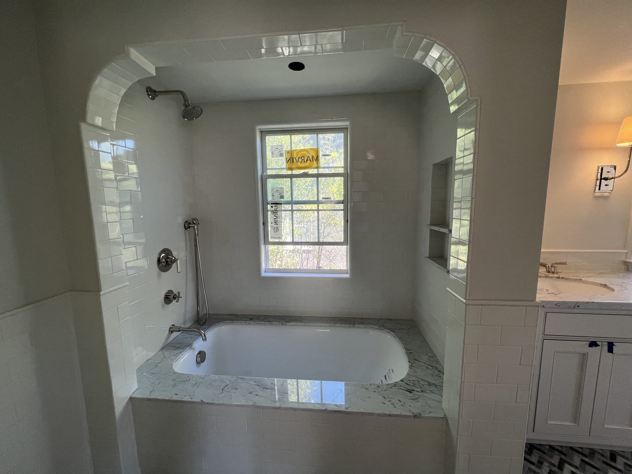 Arched Alcove Tub Bathroom