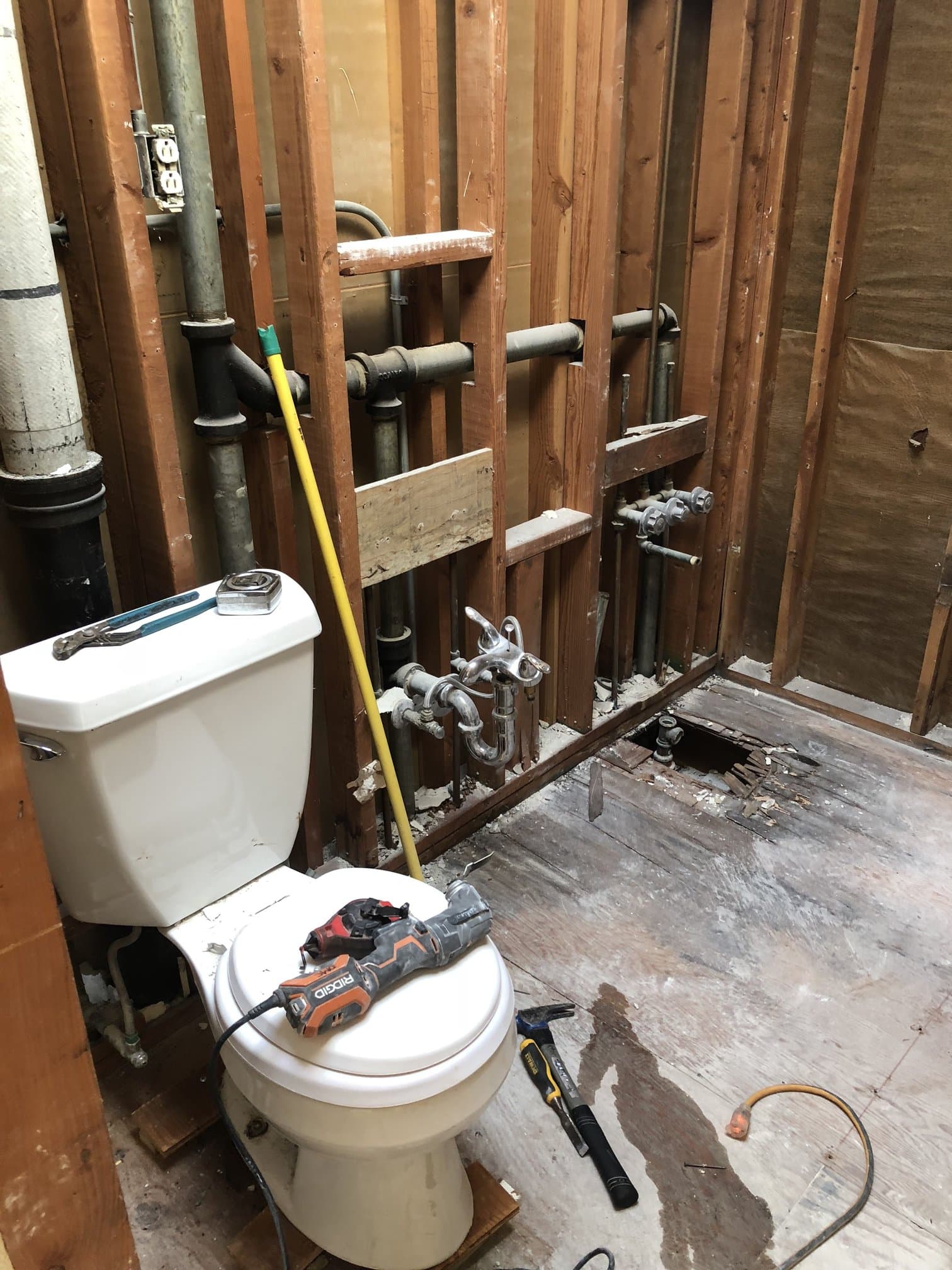 Subway Tile Walk-In Bath before