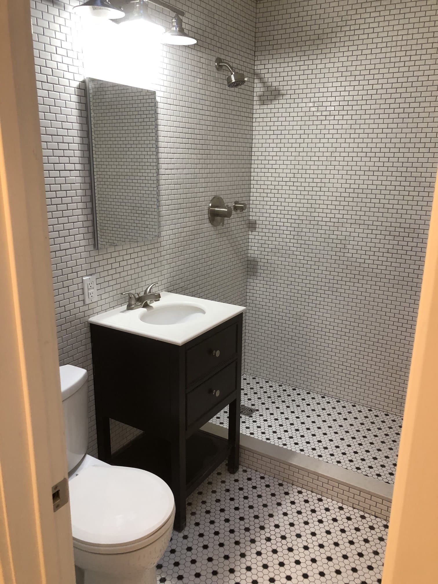Subway Tile Walk-In Bath